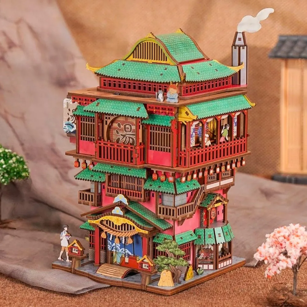 Figured'Art De Onsen-Saga 3D puzzel hout 383 stukjes met LED