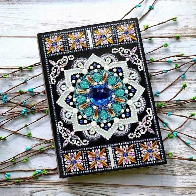 Figured'Art Blauwe Diamant diamond painting schrift A5 50 pagina's
