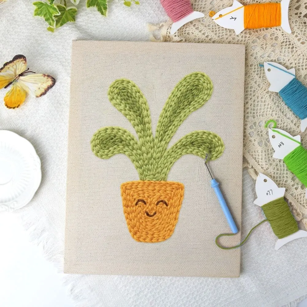 Figured'Art Bladrijke Vreugde punch needle 20x30cm met frame