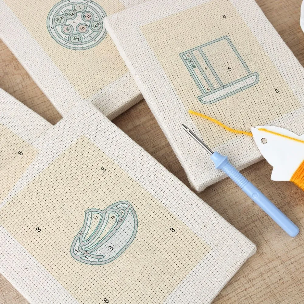 Figured'Art Gebakken Lekkernijen punch needle set 4 stuks keuken