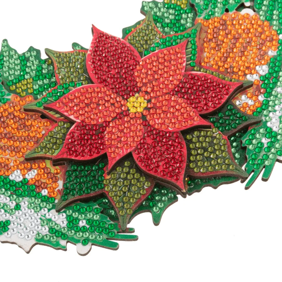 Craft Buddy Crystal Art Christmas Candle Holder krans kit 29 cm 3D