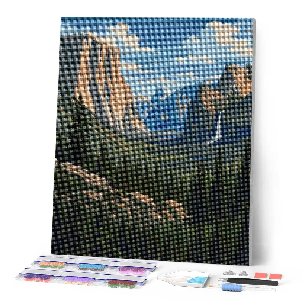 Figured'Art Yosemite National Park diamond painting 40x50 cm vierkant