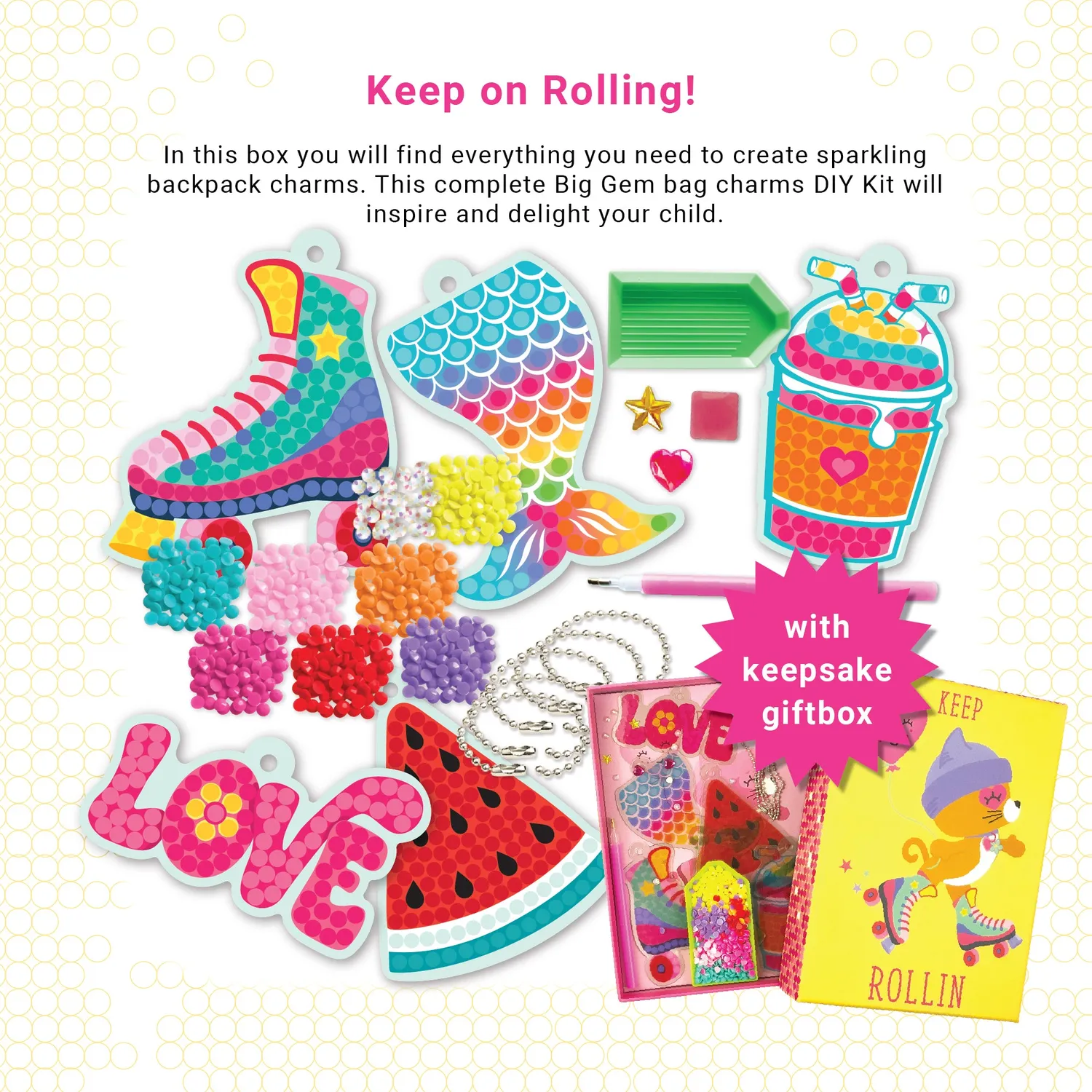 Box Candiy Totally Deco Big Gem Bag Charms knutselset 5 stuks