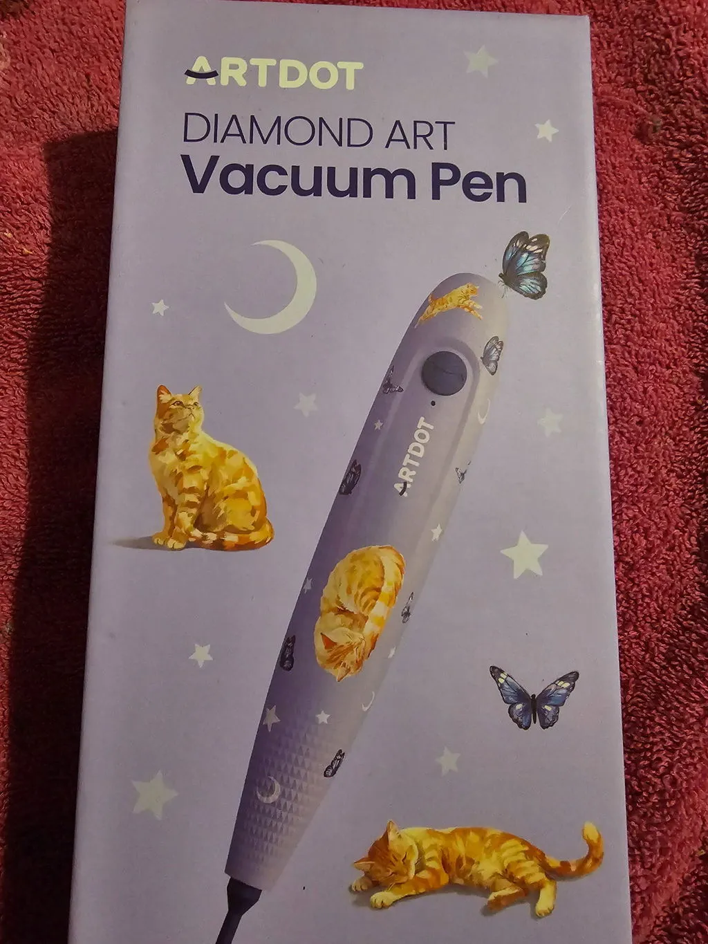 ARTDOT Elektrische diamond painting pen vacuum paars draadloos
