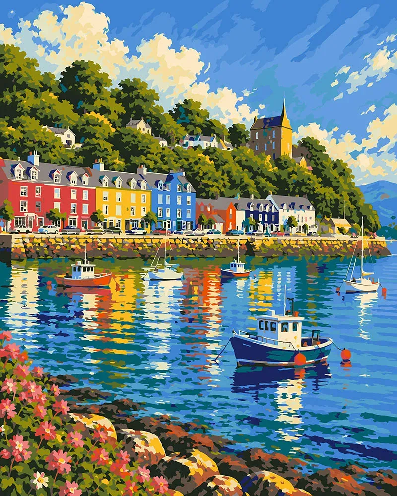 Figured'Art Haven van Tobermory schilderen op nummer 40x50 cm