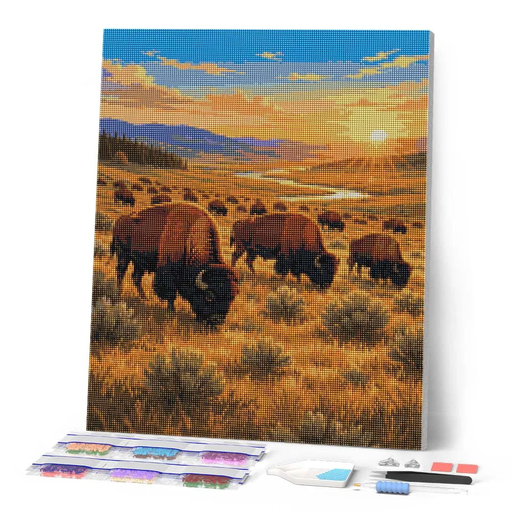 Figured'Art Yellowstone Lamar Valley diamond painting 40x50cm
