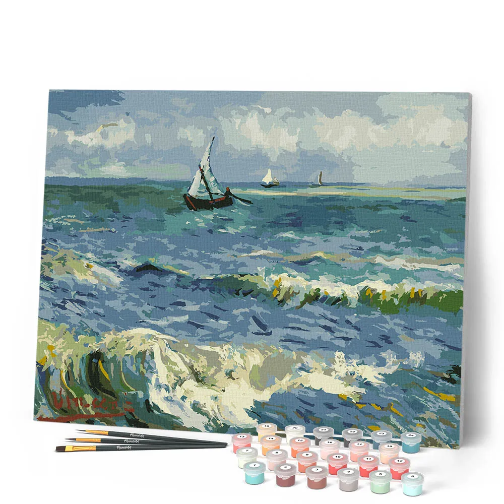 Figured'Art Van Gogh Zeegezicht schilderen op nummer 40x50 cm