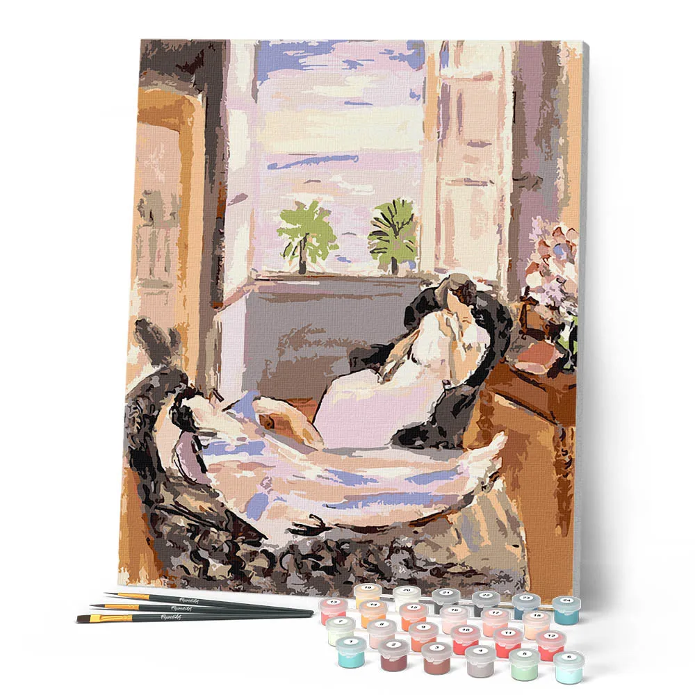 Figured'Art Matisse Interieur twee figuren schilderen op nummer 40x50