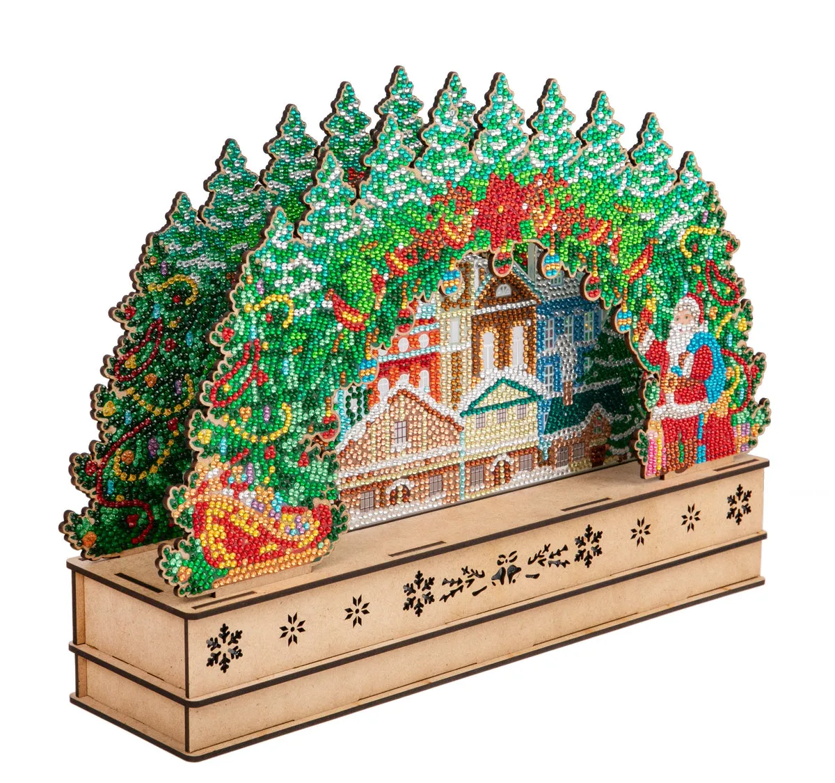 Craft Buddy Crystal Art Christmas Scene 3D lichtdecoratie kerstdorp