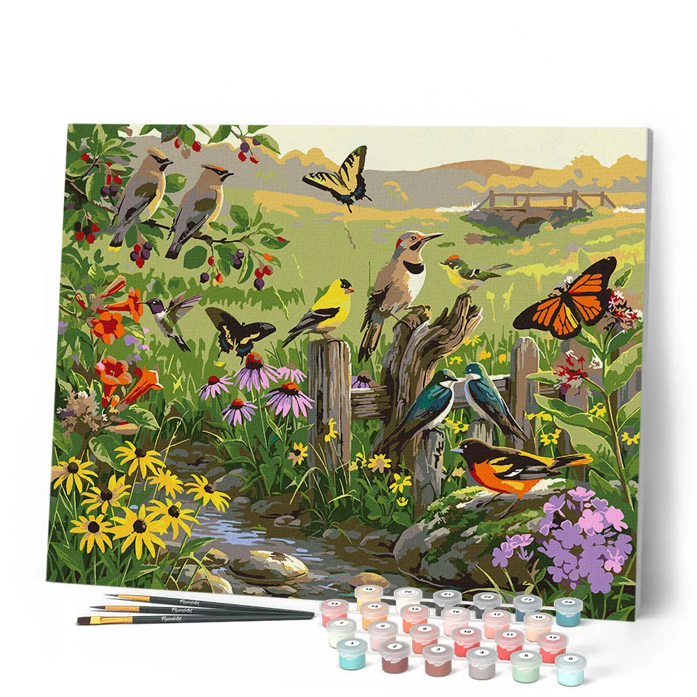 Figured'Art Harmonie van wilde bloemen schilderen op nummer canvas 40x50cm