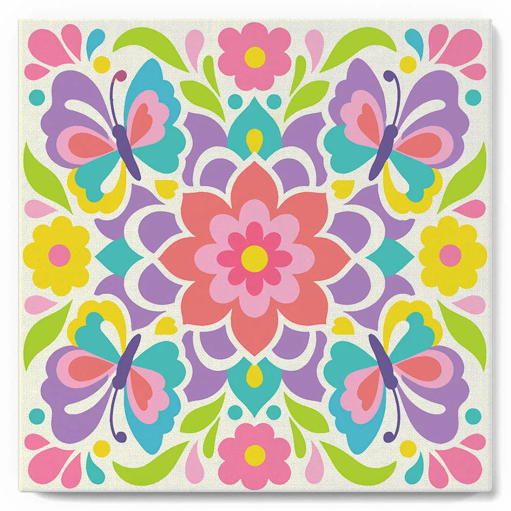 Figured'Art Vlindermandala mini schilderen op nummer 20x20