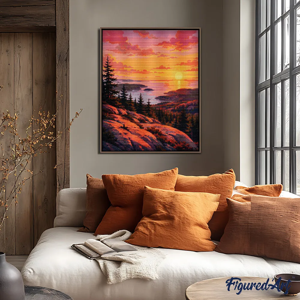 Figured'Art Acadia National Park diamond painting 20x25cm vierkant