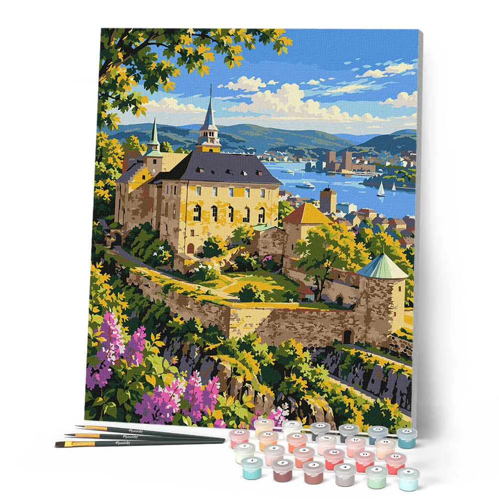 Figured'Art Fort Akershus Oslo schilderen op nummer 40x50 cm