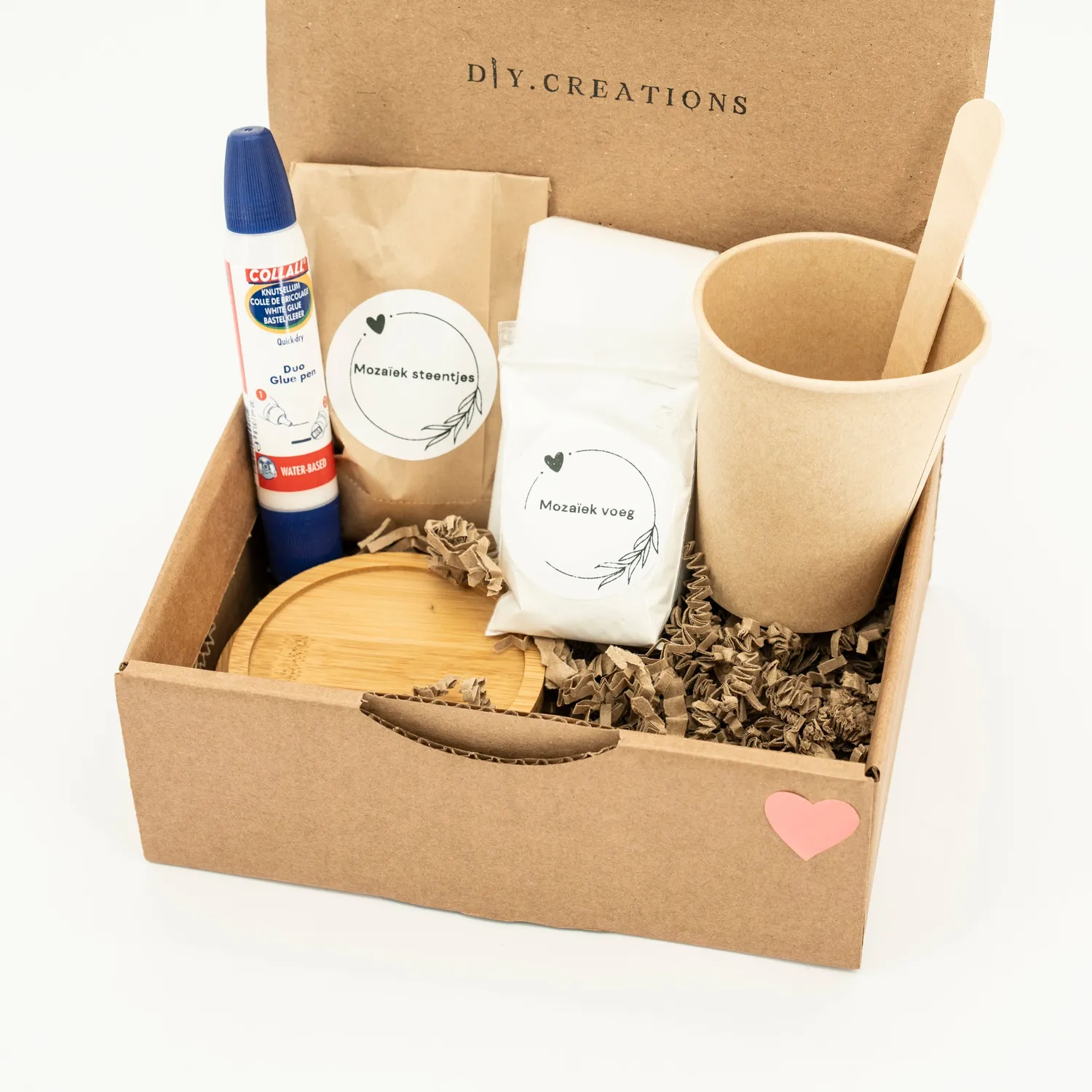 DIY Creations Cozy Coaster mozaïek onderzetters pakket zwart 4 stuks
