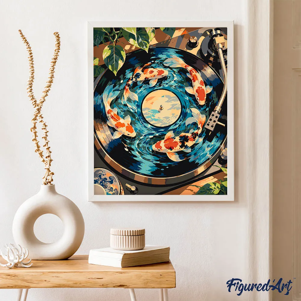Figured'Art Ondergedompeld in Geluid schilderen op nummer 40x50cm abstract