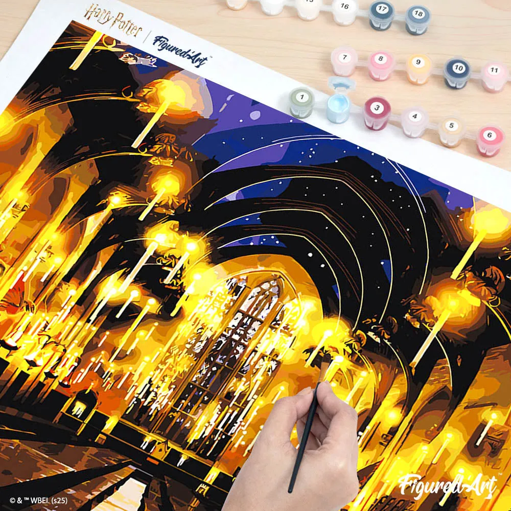 Figured'Art Harry Potter Grote Zaal schilderen op nummer 40x50cm