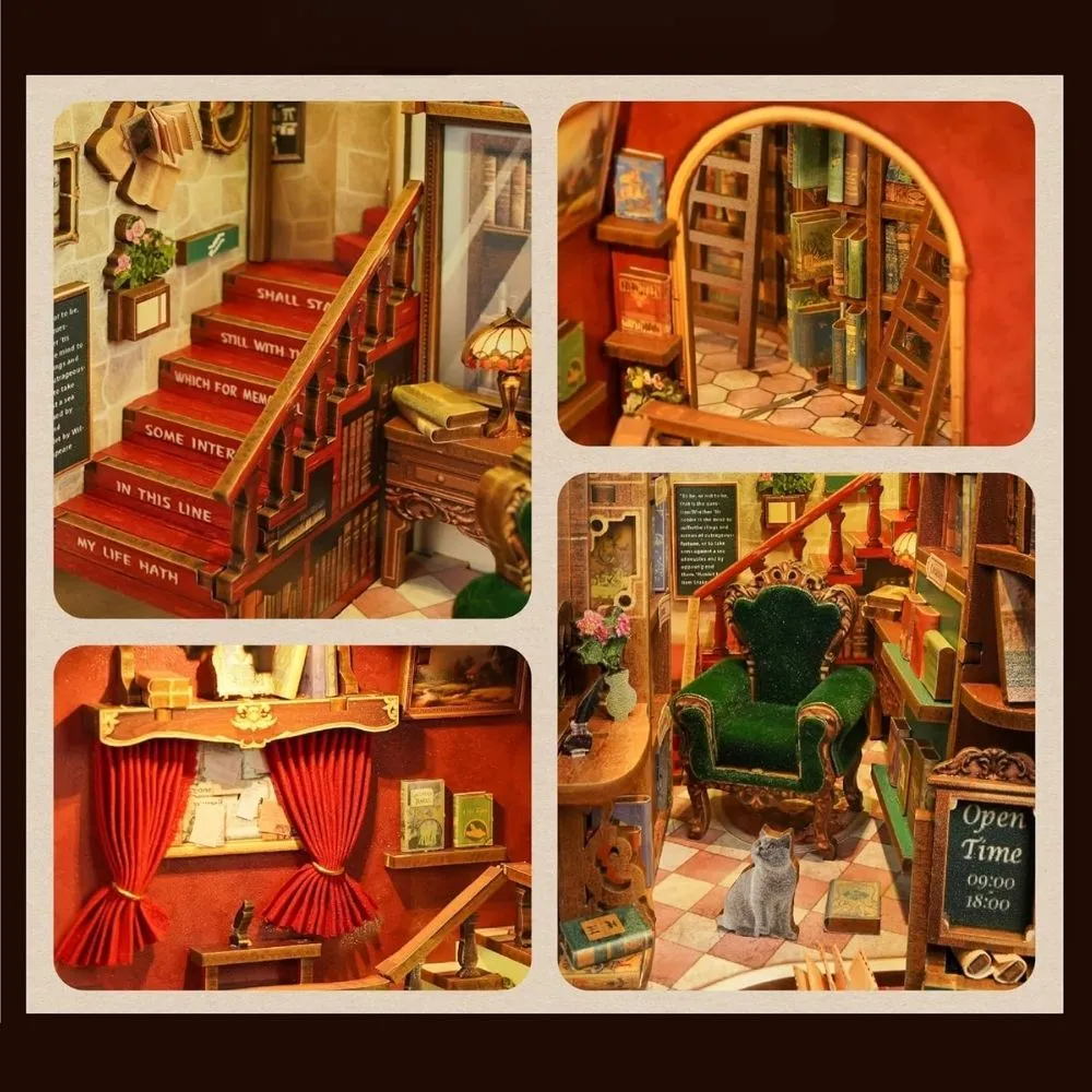 Figured'Art Book Nook Boekhandel aan de Linkeroever bouwpakket met led