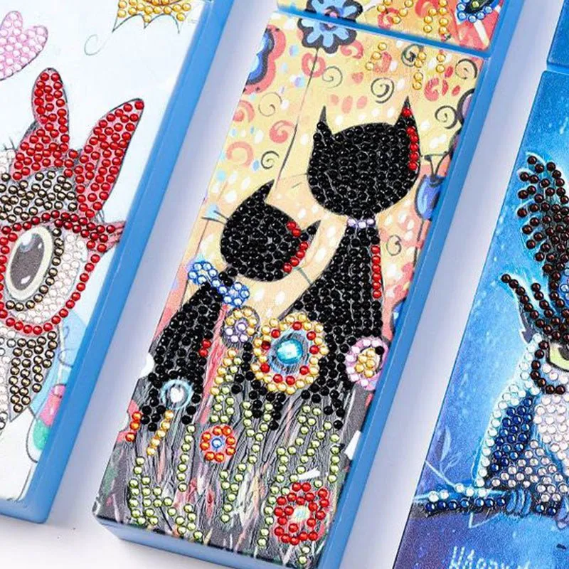 Figured'Art Diamond Painting Pennendoos Katten 21x7 cm