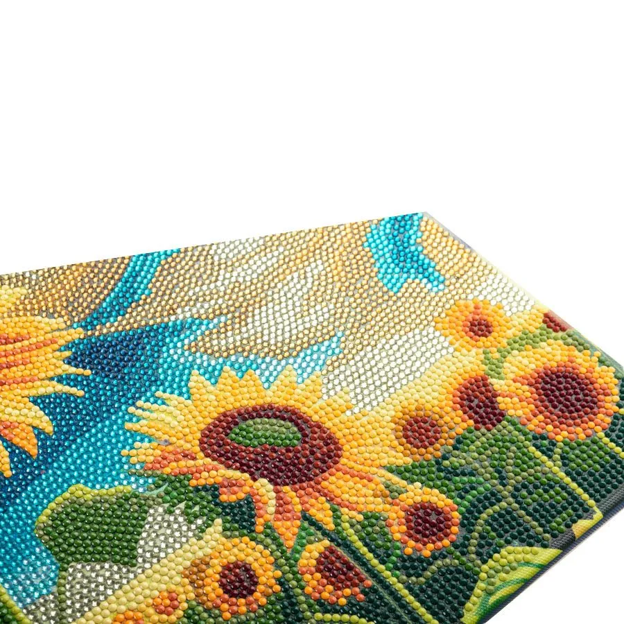 Craft Buddy Crystal Art Golden Sunflower Blooms diamond painting 30x30cm