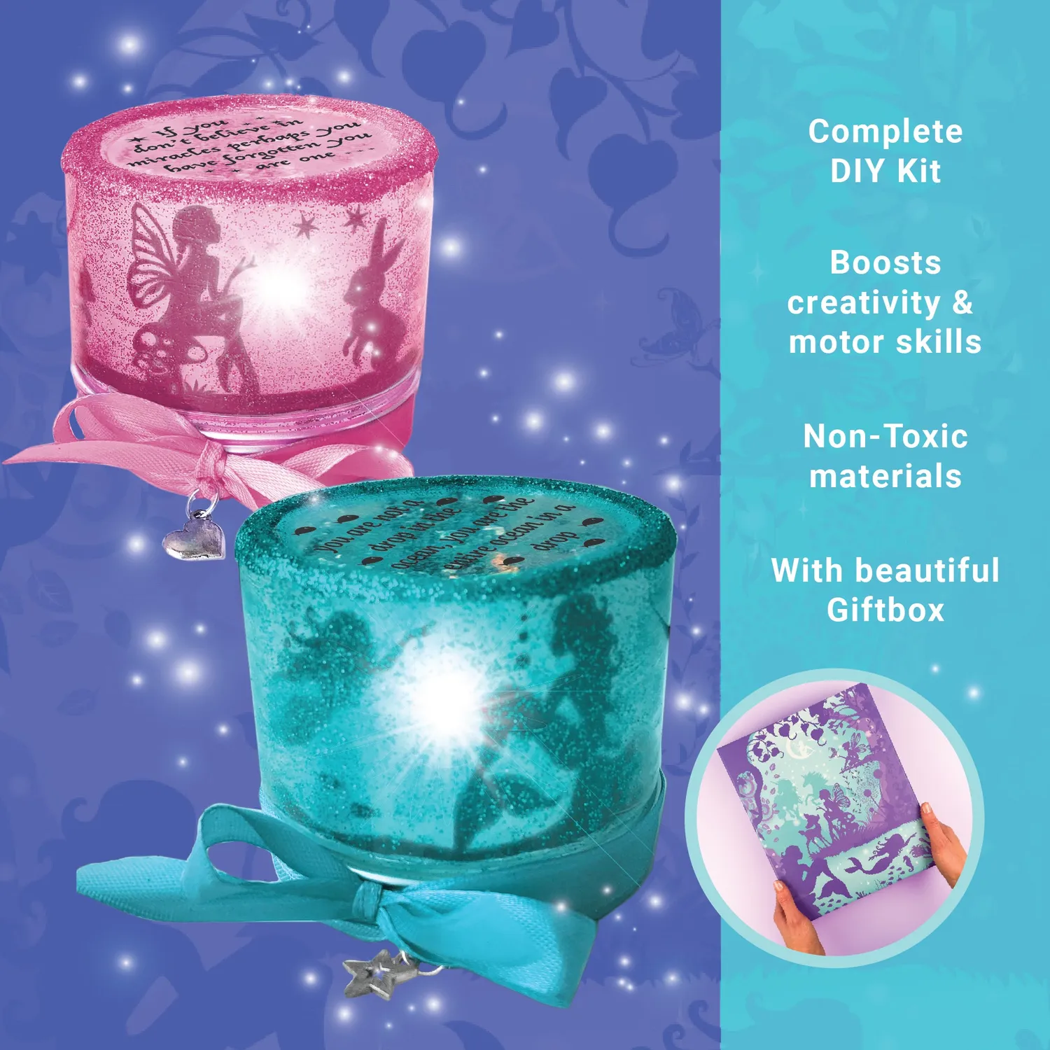 Box Candiy Twilight Night Light Jars knutselset 2 potjes licht