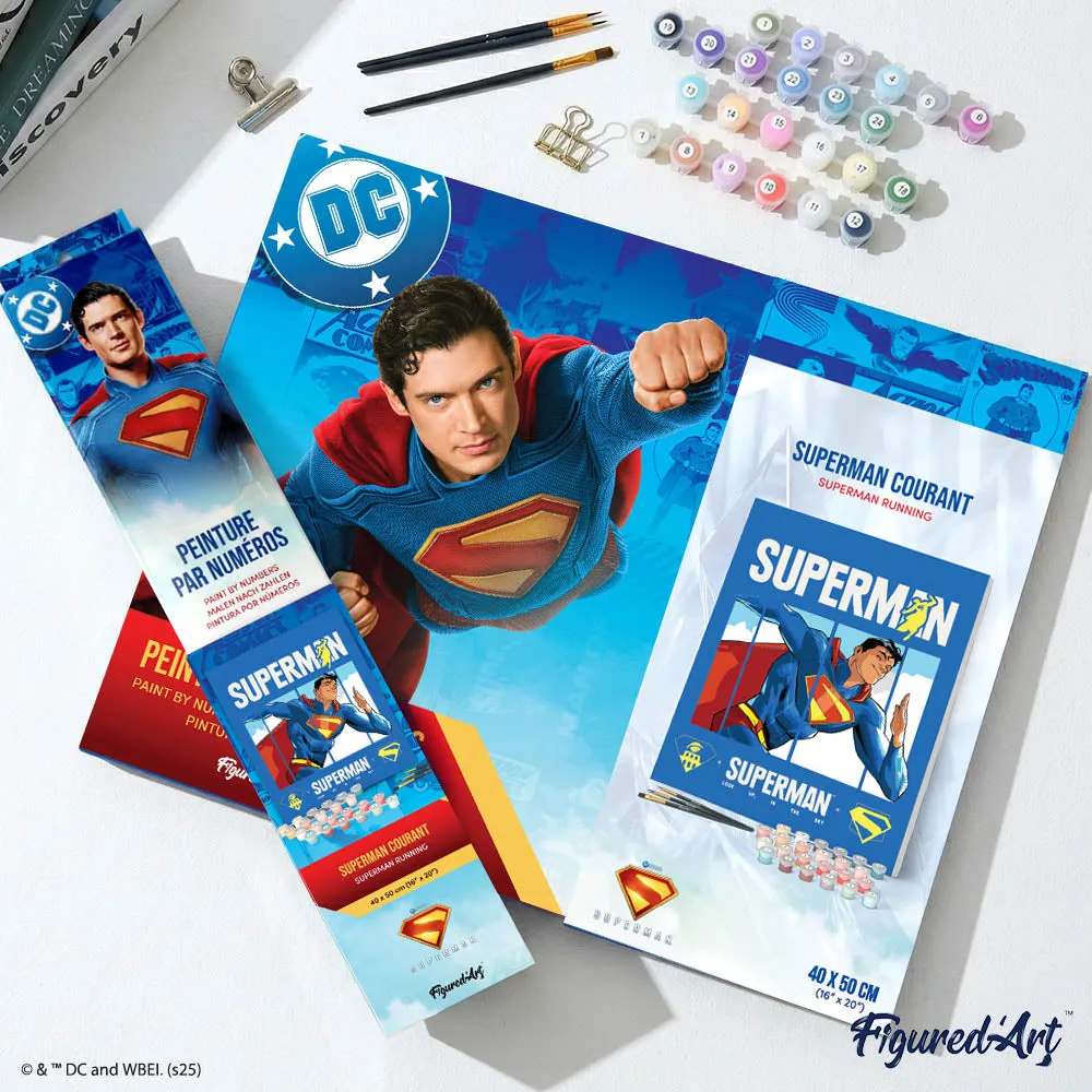 Figured'Art Rennende Superman schilderen op nummer 40x50cm
