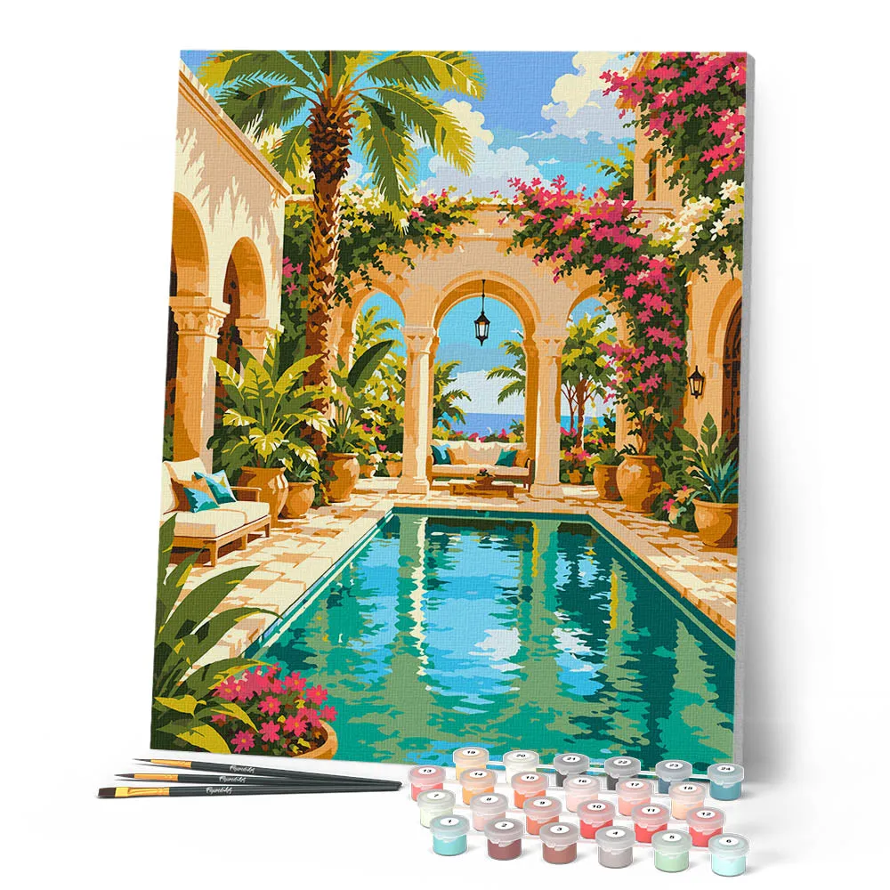 Figured'Art Mediterraans Paradijs schilderen op nummer 40x50 cm zomer