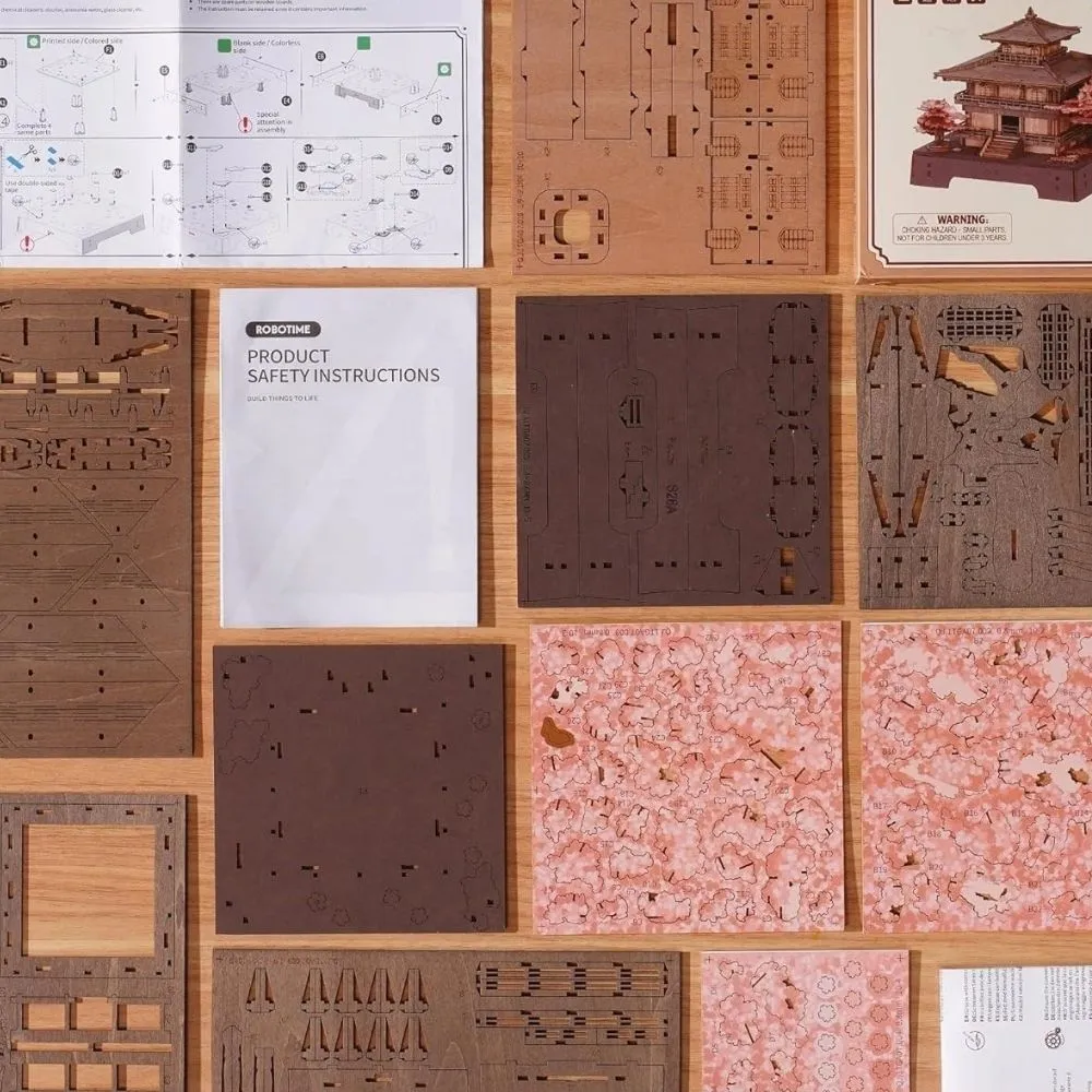 Figured'Art 3D Puzzel Sakura-paviljoen 235 stukjes hout