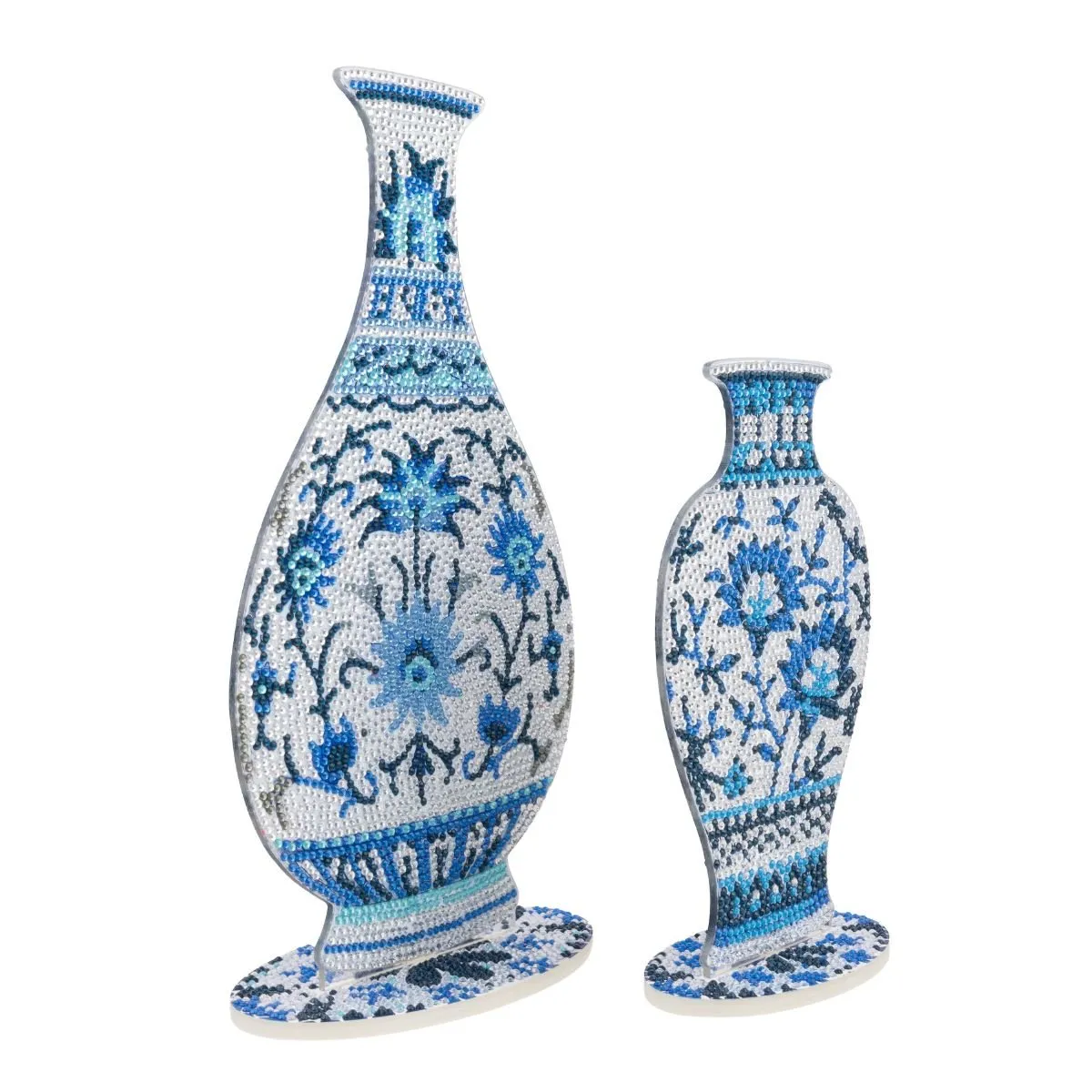 Craft Buddy Crystal Art Classic Blue Vases decoratieset 2 stuks blauw