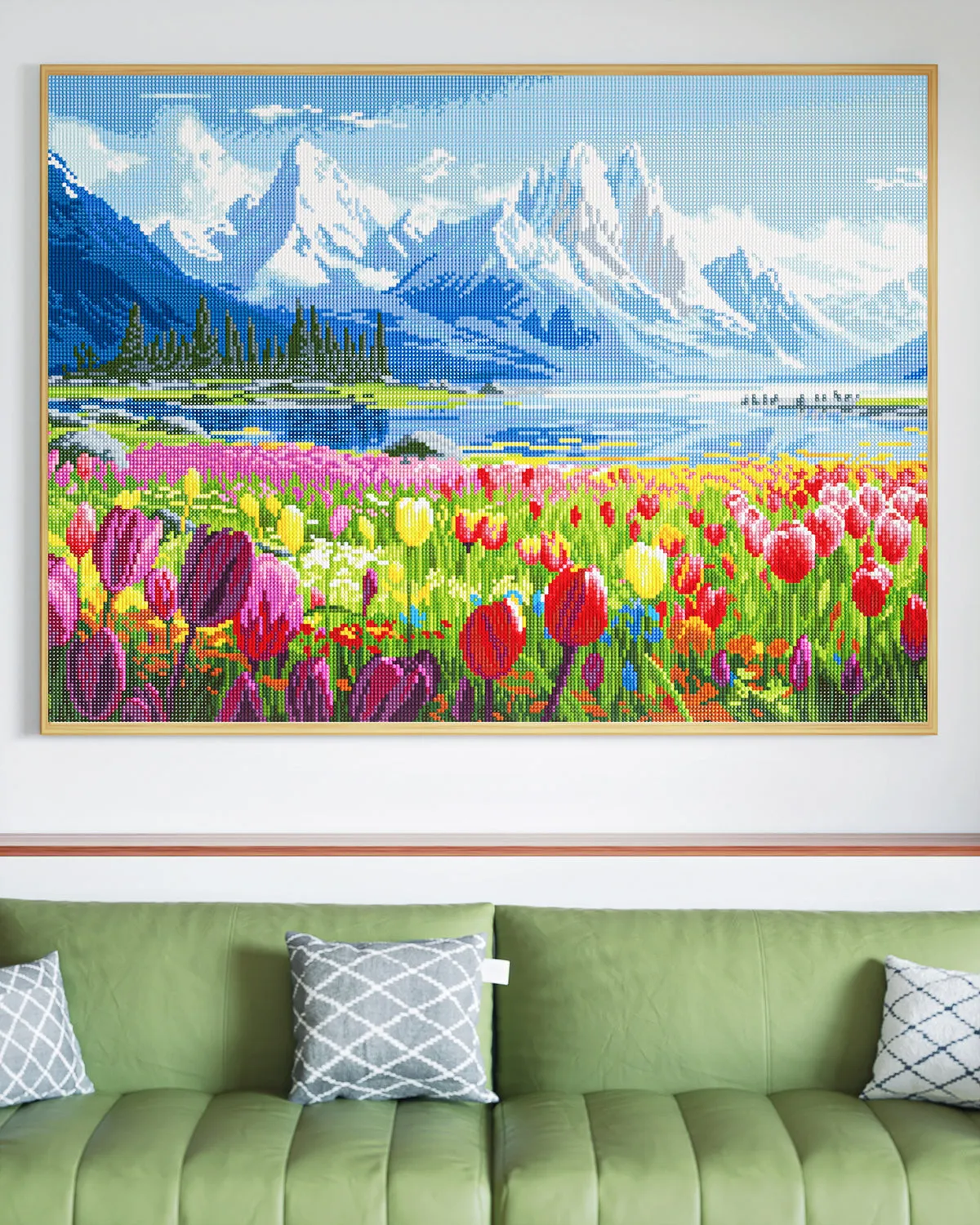 ARTDOT IJzige Tulpgeheim diamond painting beginner 35x25 cm