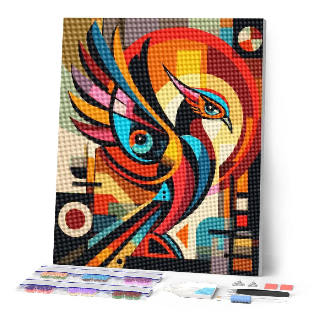 Figured'Art Gedurfd Abstract Feniks diamond painting 40x50cm abstract