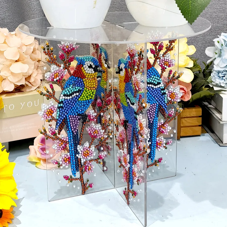 Craft Buddy Crystal Art Bird plantenstandaard acryl 23 cm