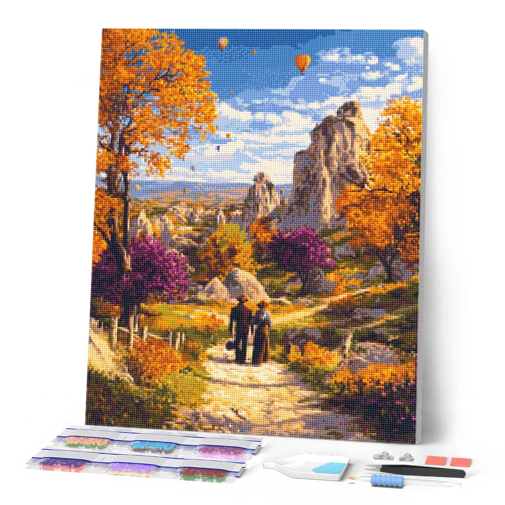 Figured'Art Romantische herfst in Cappadocië diamond painting