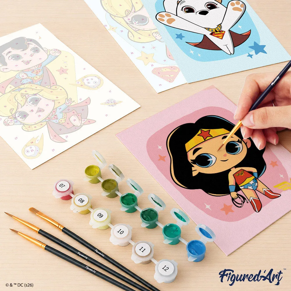 Figured'Art Mini Kleine Superhelden DC schilderen op nummer 6 stuks