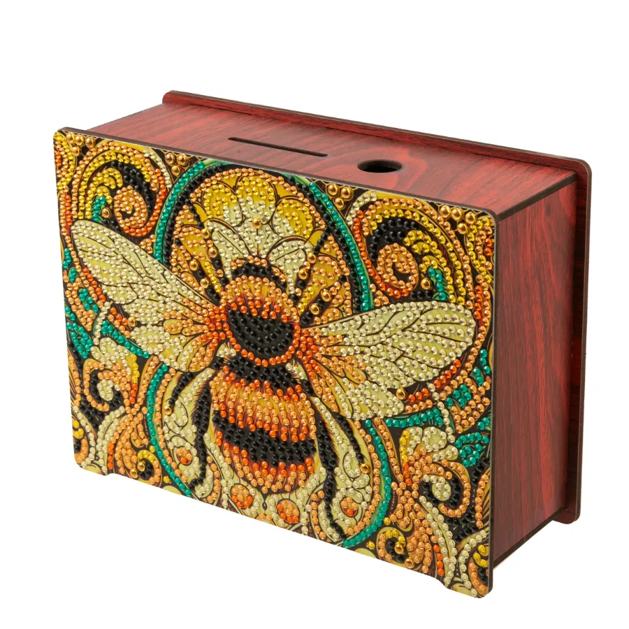 Craft Buddy Crystal Art Golden Bee spaarpot geldkistje