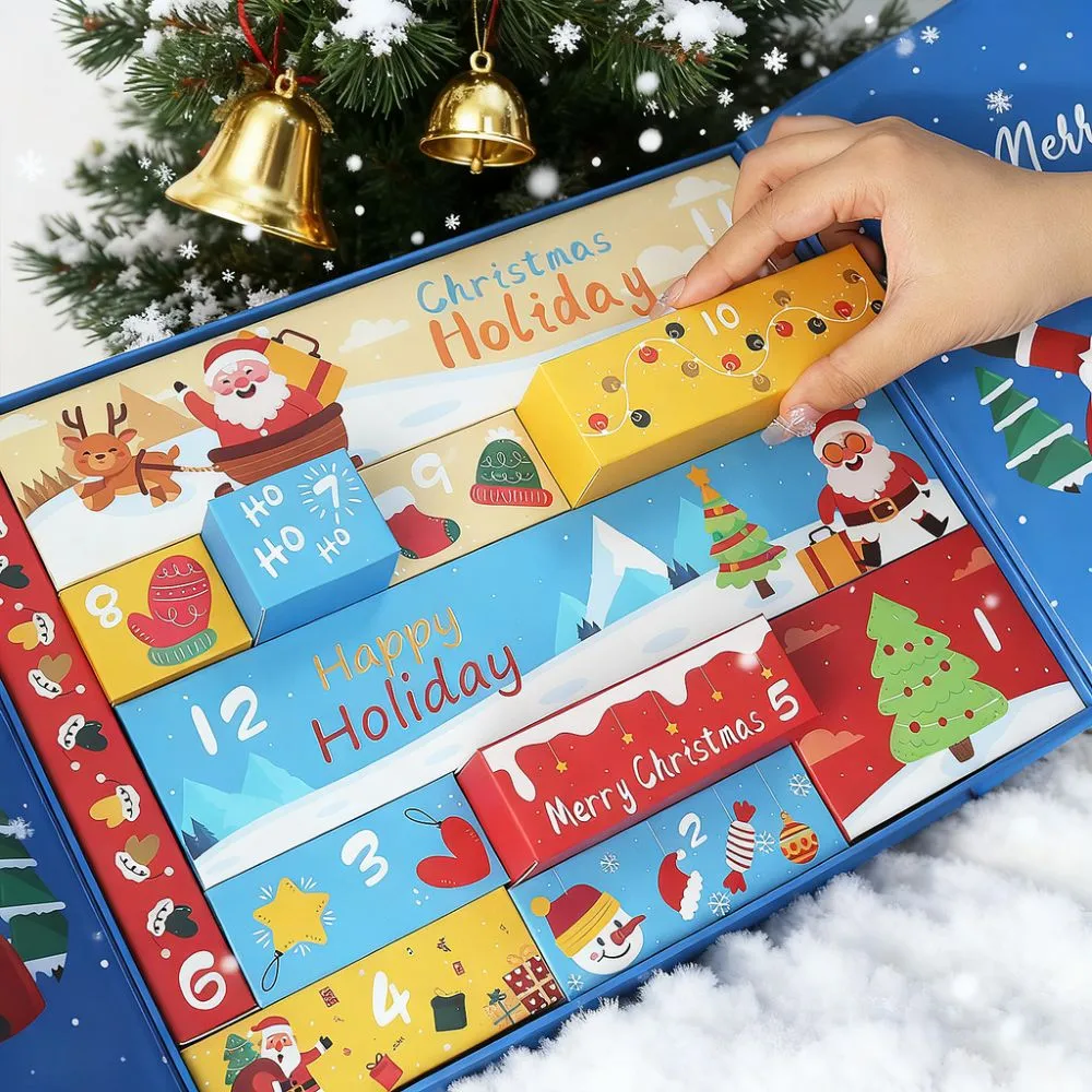 Figured'Art 12 Dagen van Glans diamond painting adventskalender blauw