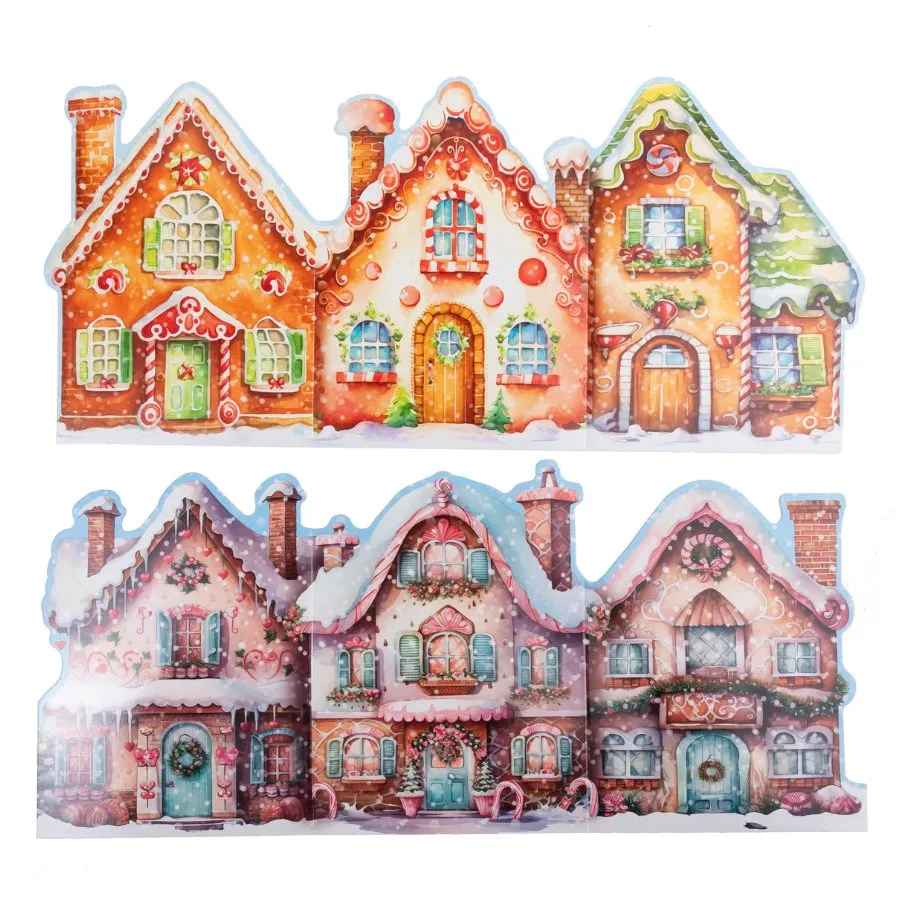 Craft Buddy Christmas Gingerbread House kaarten knutselset 24 stuks
