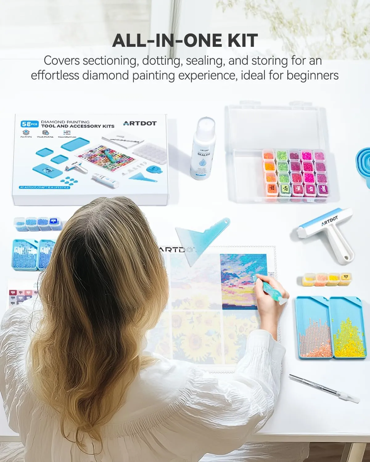 ARTDOT Diamantschilderij Accessoireset Complete Kit Standaard