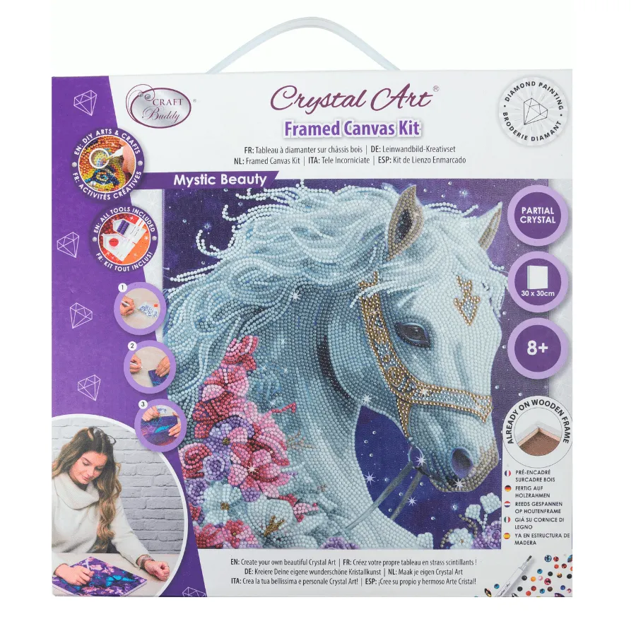 Craft Buddy Crystal Art Mystic Beauty canvas 30x30 cm partial