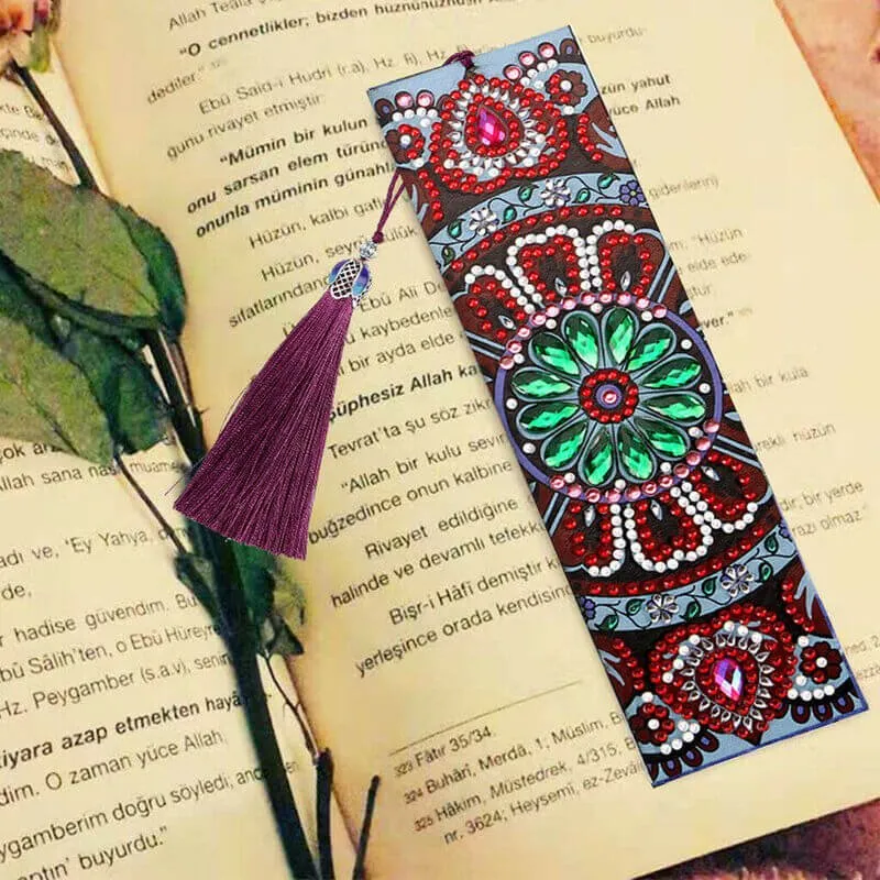 Figured'Art Bloem met Hart diamond painting boekenleggers 21x6cm