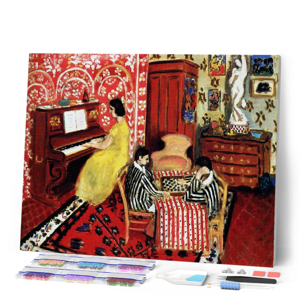 Figured'Art De Pianist en de Damspelers Diamond Painting Matisse 40x50