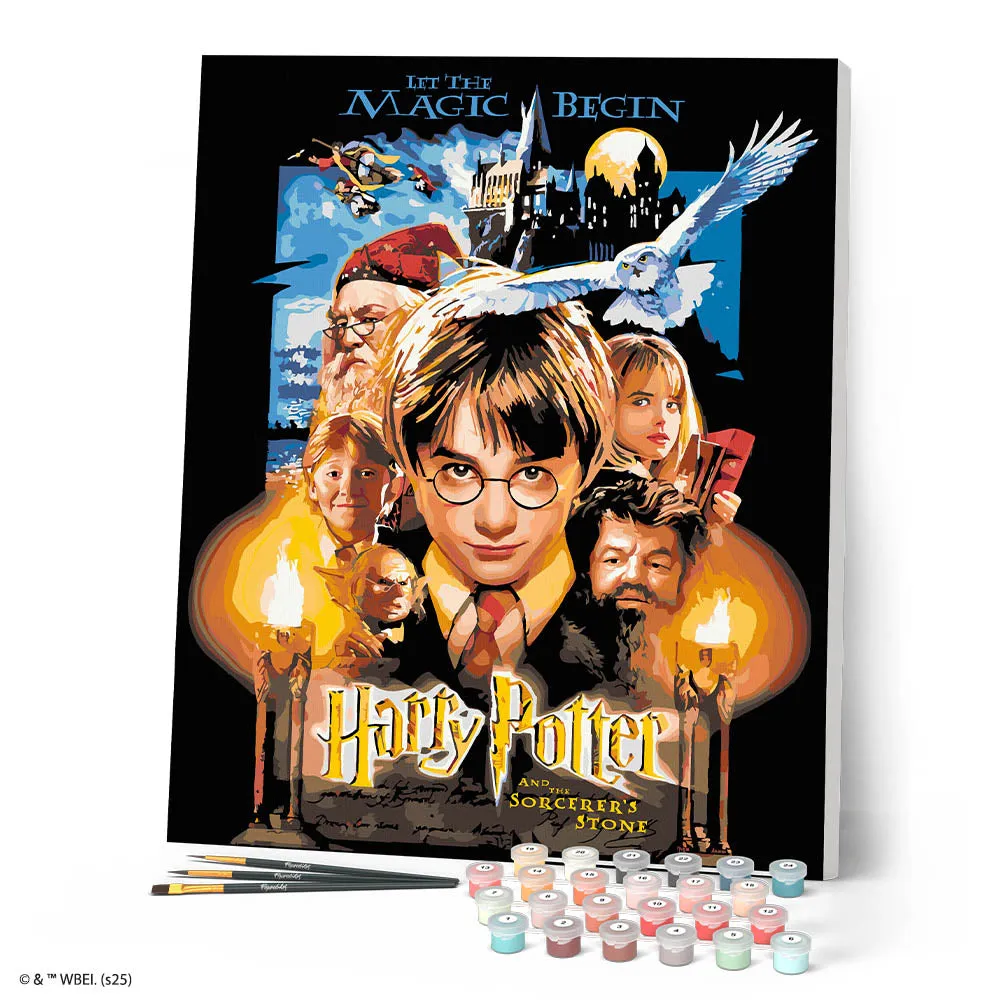Figured'Art Harry Potter en de Steen der Wijzen Poster schilderen op nummer 40x50 zonder lijst