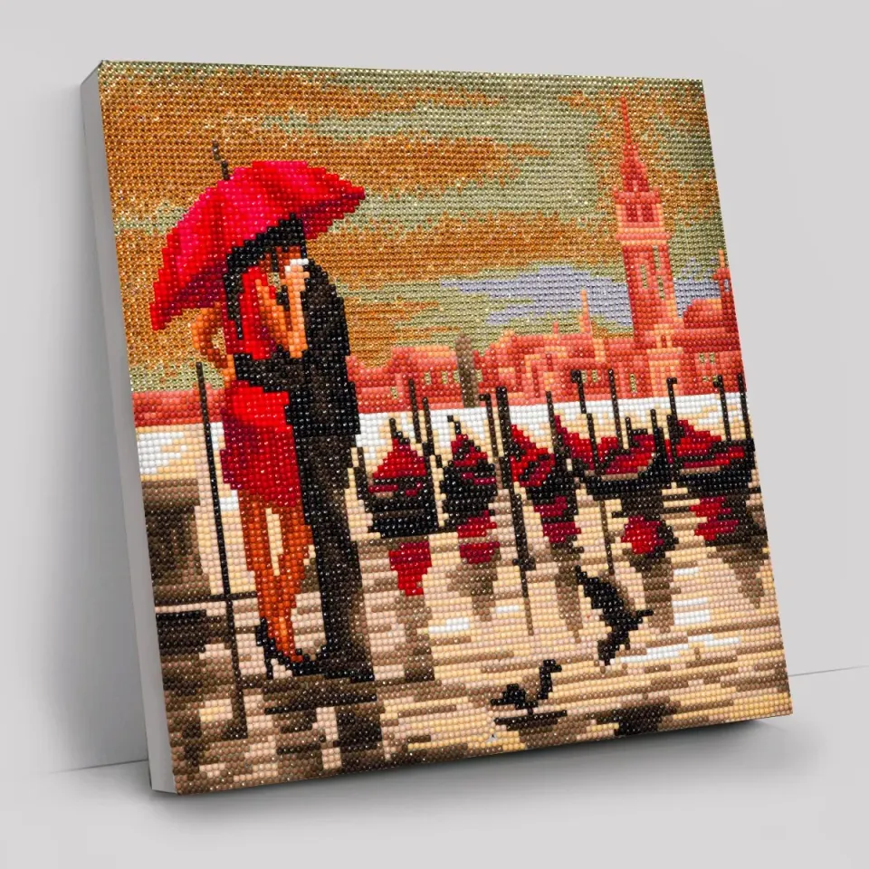 Craft Buddy Crystal Art Meet Me In Venice diamond painting canvas 30x30 cm