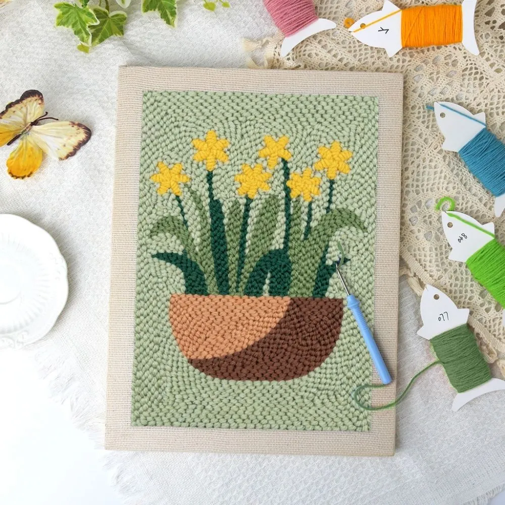 Figured'Art Zonnige Narcissen punch needle 20x30cm bloemen