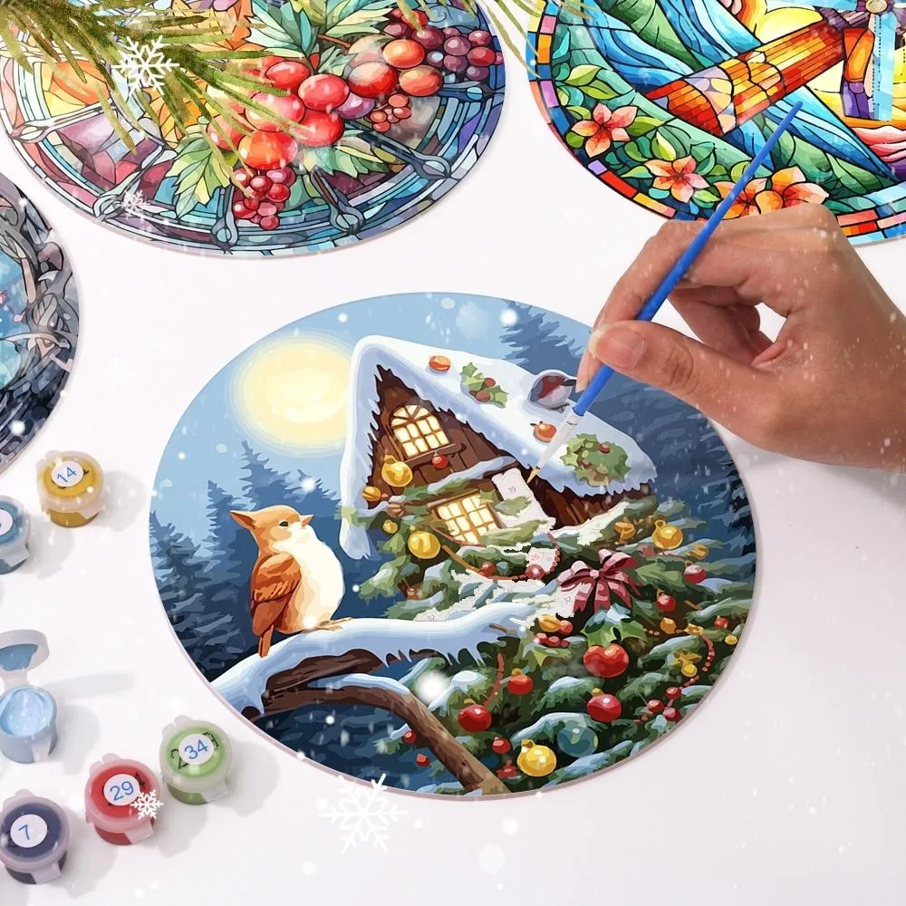 Figured'Art Vakantie en Natuur schilderen op nummer placemats 20 cm
