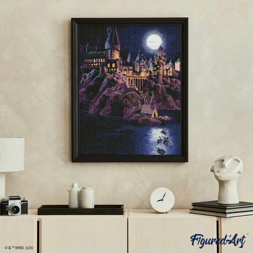 Figured'Art Hogwarts Kasteel diamond painting 40x50cm ingelijst nacht