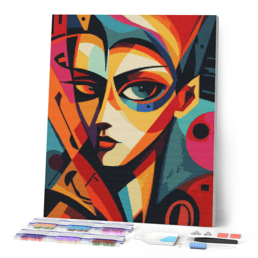 Figured'Art Gedurfd Abstract Portret diamond painting 40x50 cm abstract