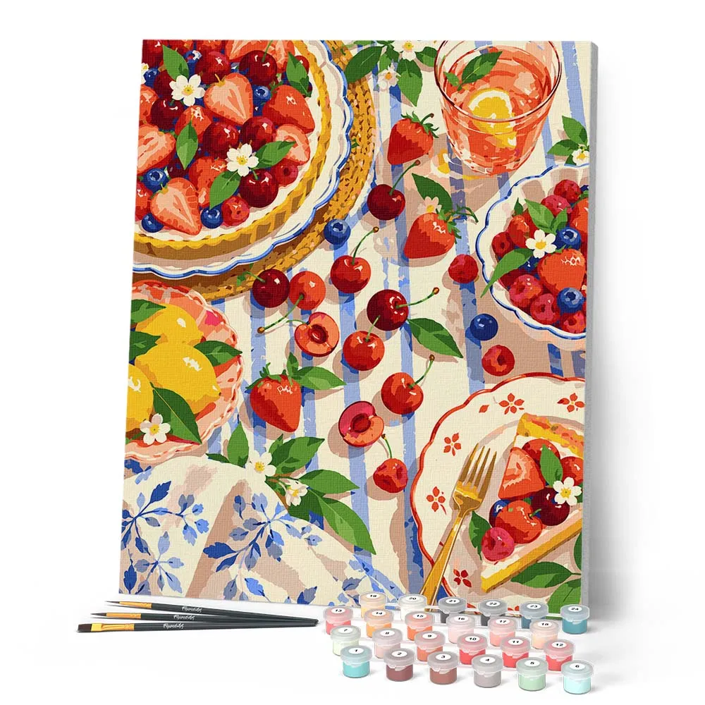 Figured'Art Zoete Zomerpicknick schilderen op nummer 40x50 cm