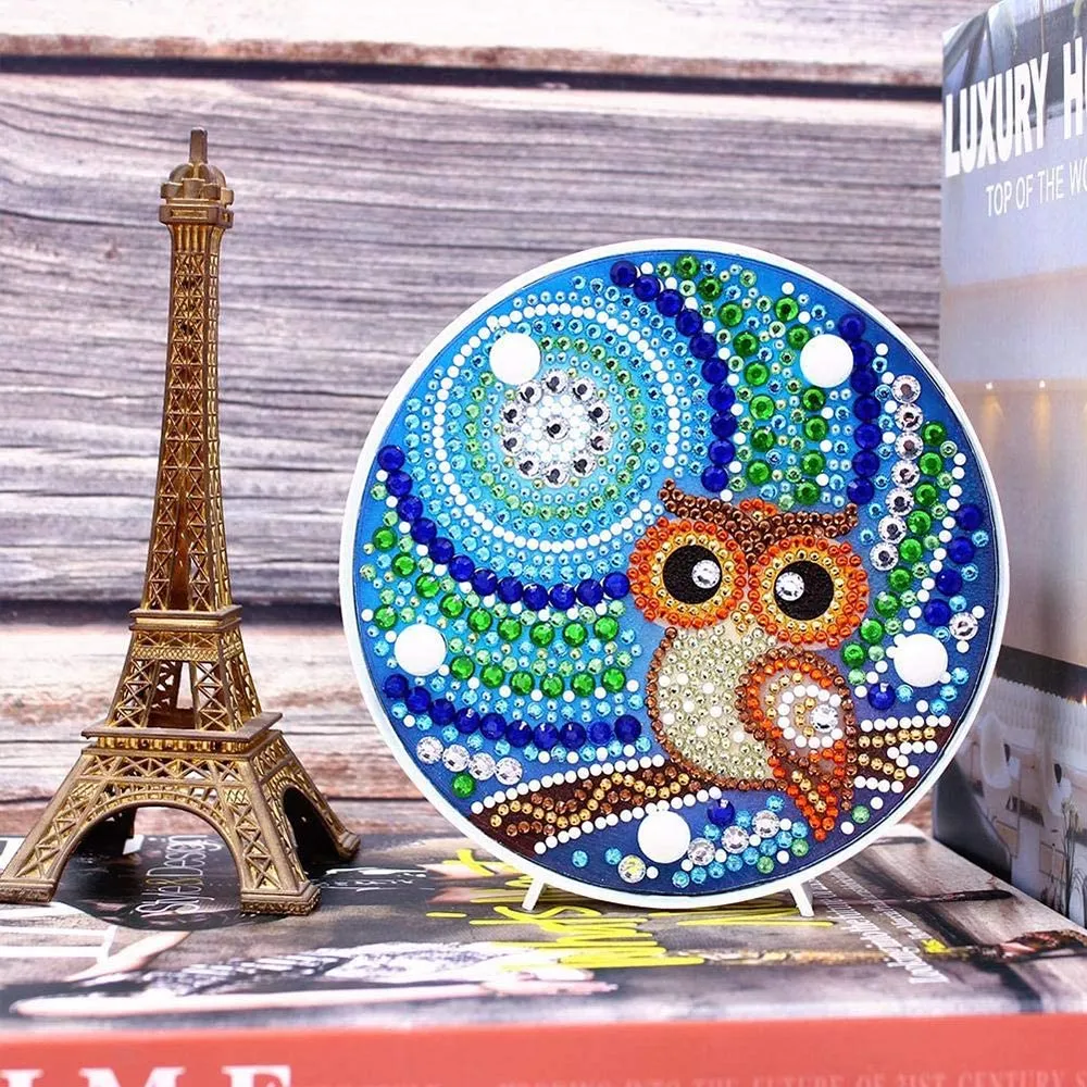 Figured'Art Uil led lamp diamond painting 15cm rond