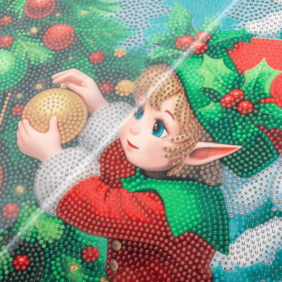 Craft Buddy Crystal Art Christmas Elf canvas 40x50 cm