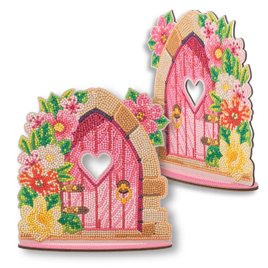 Craft Buddy Crystal Art Fairy Doors houten decoratie 2 stuks